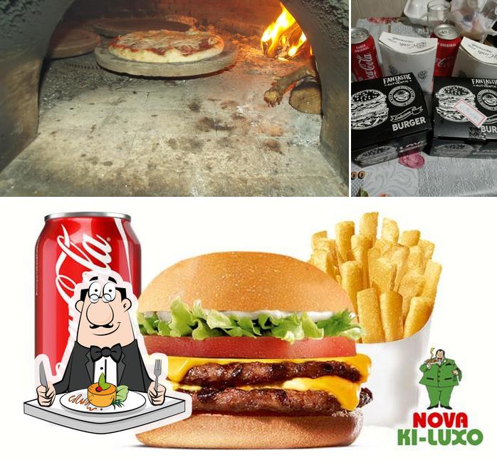 A foto da comida e bebida no Pizzaria e Esfiharia Nova Ki-Luxo