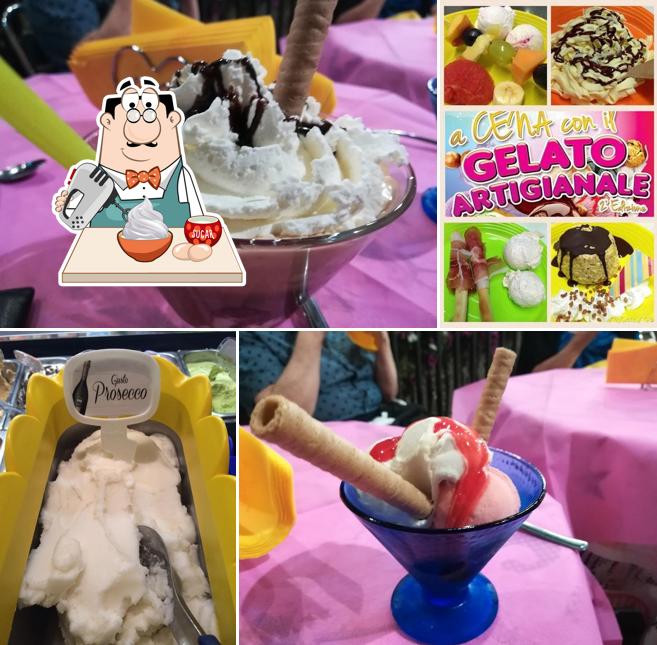 GELATERIA RUGIADA propone un'ampia selezione di dessert