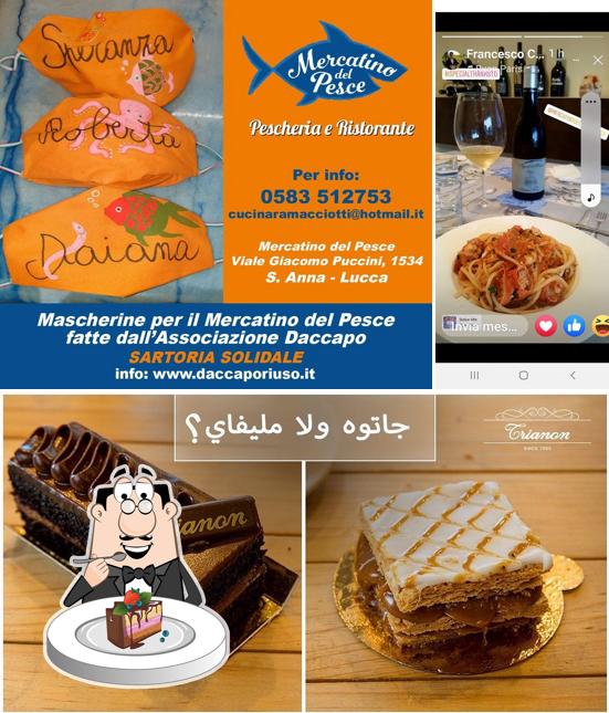 Torta al cioccolato al mercatino del pesce