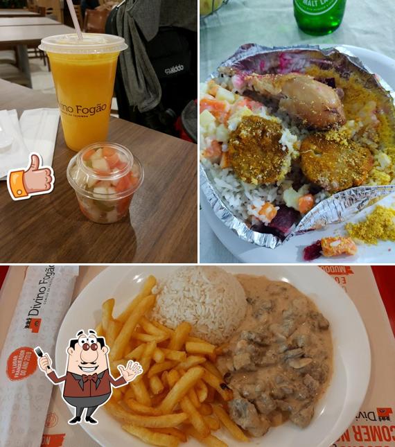 Entre diversos coisas, comida e bebida podem ser encontrados a Divino Fogão - Shopping Granja Vianna