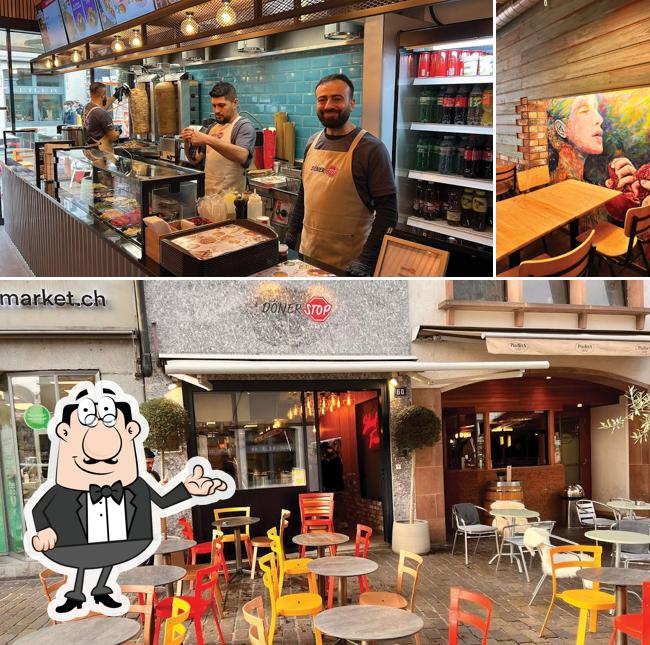 Siediti a un tavolo di Döner Stop, Basel Barfüsserplatz
