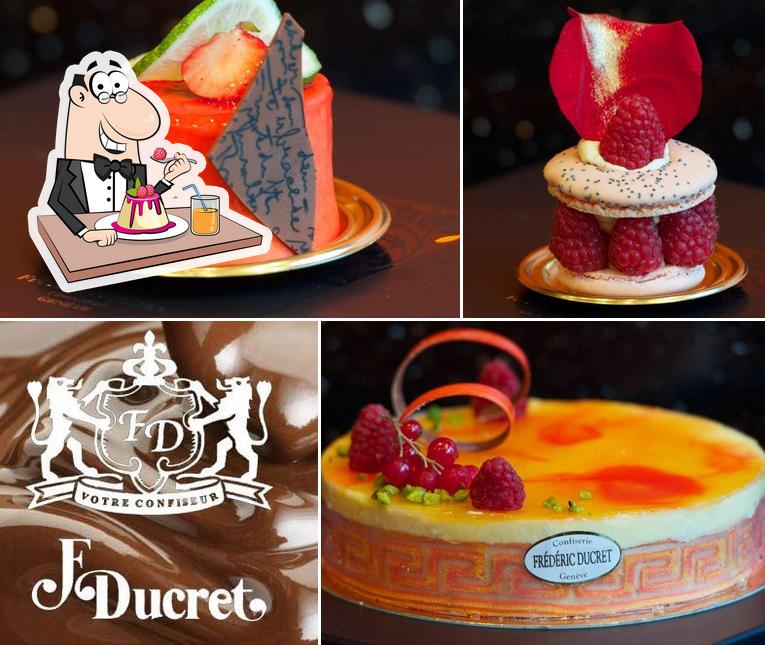 Pâtisserie Ducret SA sert une variété de desserts