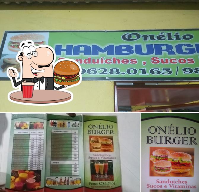 Peça um hambúrguer no Onélio Burger
