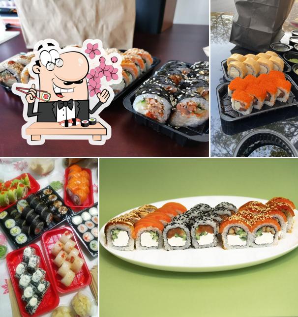 Sushi-Rollen werden von INARIFOOD serviert