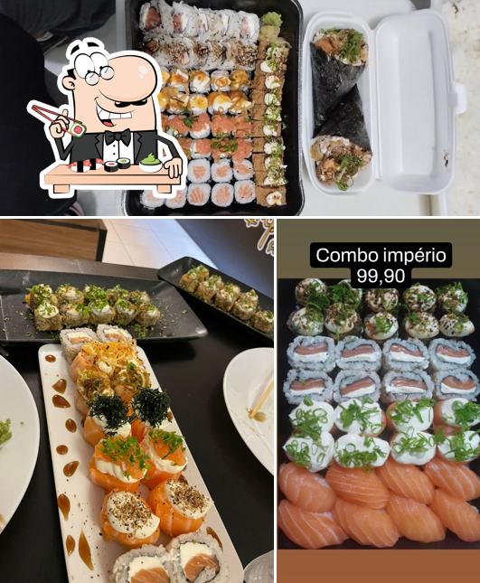 Prove diferentes opções de sushi