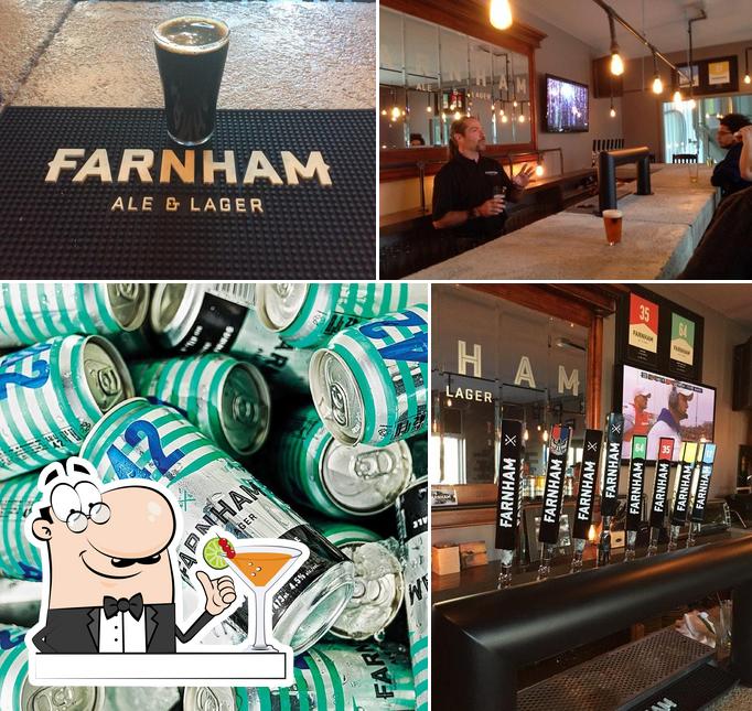 Voici la photo représentant la boire et comptoir de bar sur Farnham