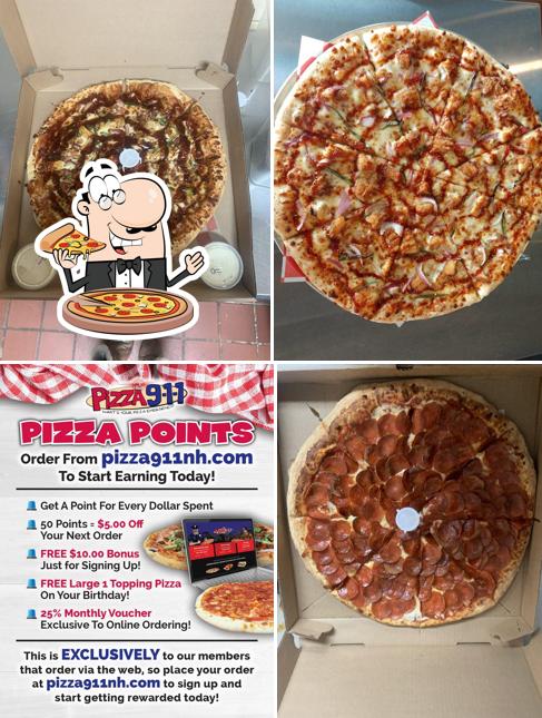 Prueba una pizza en Pizza 911 Goffstown