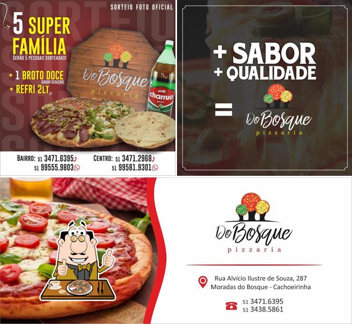 Experimente pizza no Pizzaria do Bosque