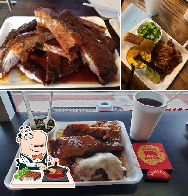 Saw's BBQ in Homewood Restaurant menu and reviews