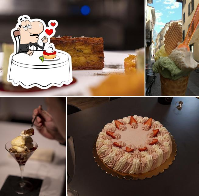 Ristorante Caffè Dolzino bietet eine Vielfalt von Desserts 