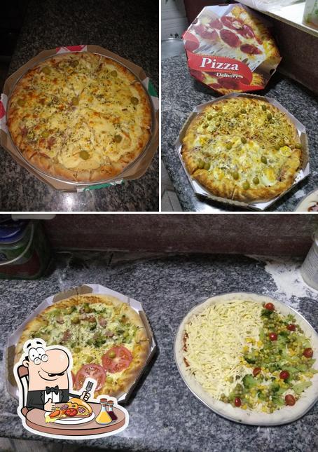 Escolha pizza no Lanchonete & Pizzaria Capricho