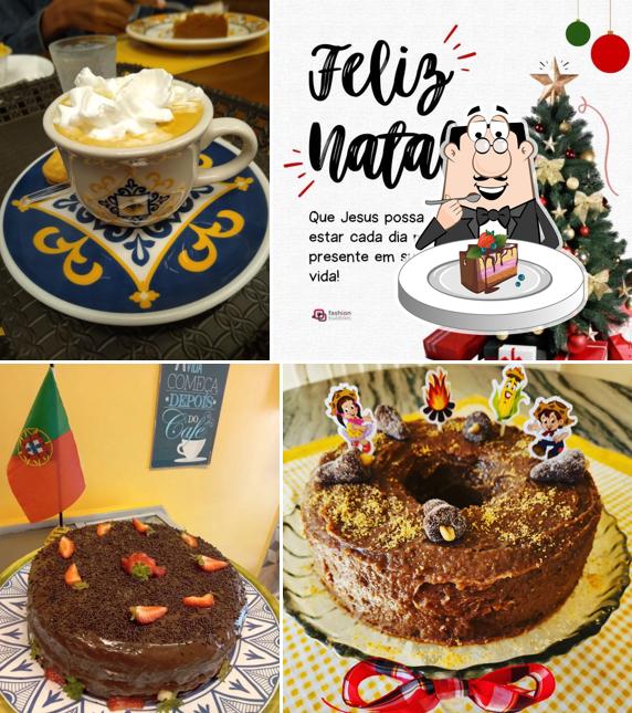 Bolo de chocolate em Sintra Café