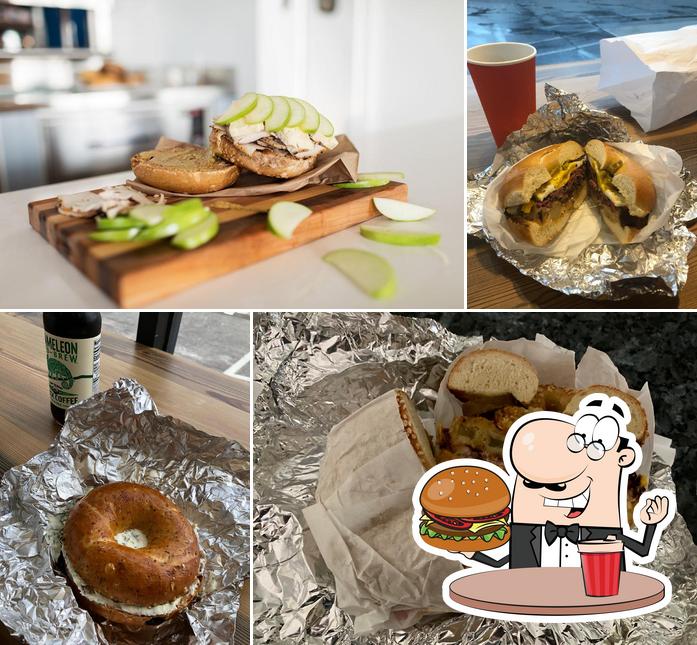 Try out a burger at Nervous Charlie's Bagels