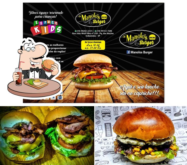 Os hambúrgueres do Manollo’s Burger irão saciar uma variedade de gostos