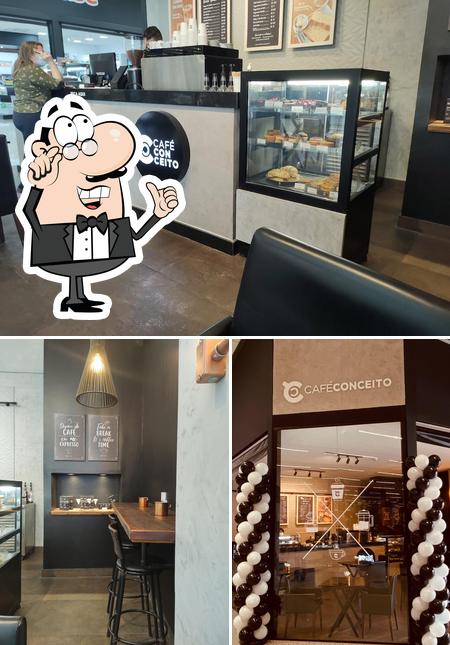 O interior do Café Conceito Bonfim