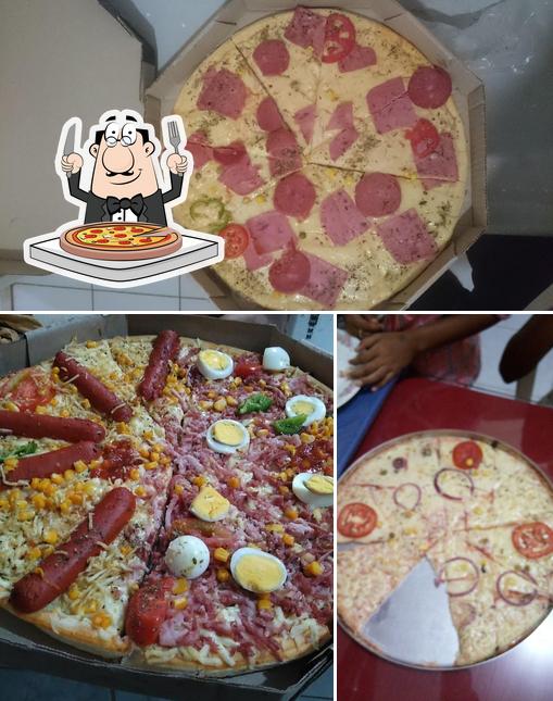 Escolha pizza no Friluzi Pizzaria