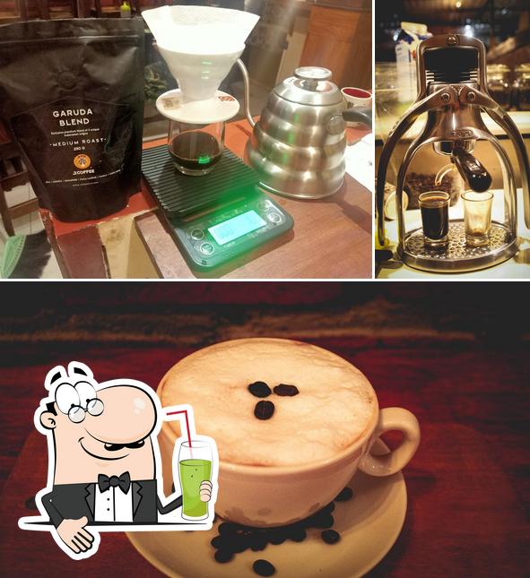 Enjoy a beverage at Wayang coffee