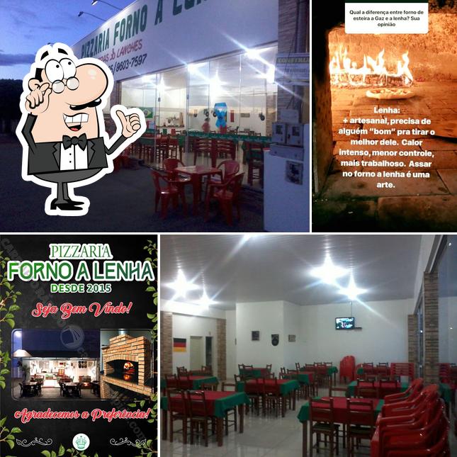 O interior do Pizzaria Forno a Lenha