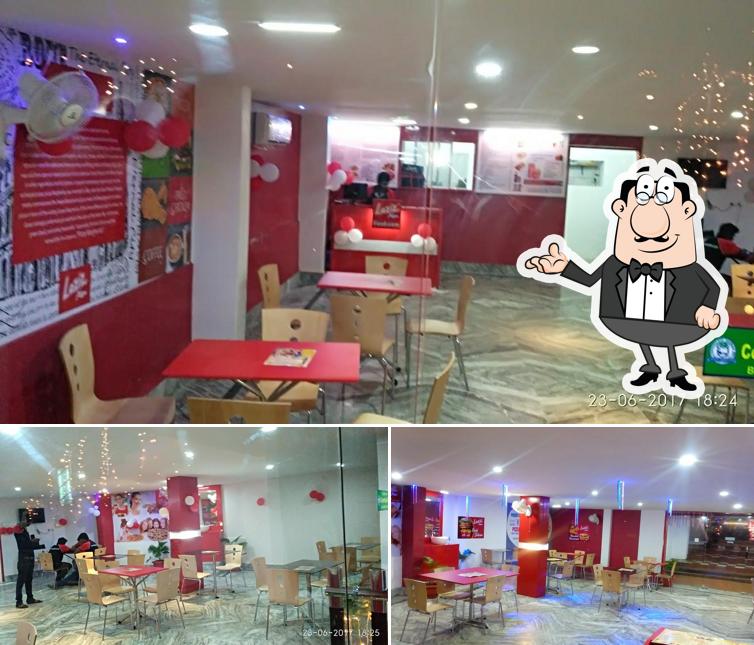 The interior of Laziz Pizza Restaurant