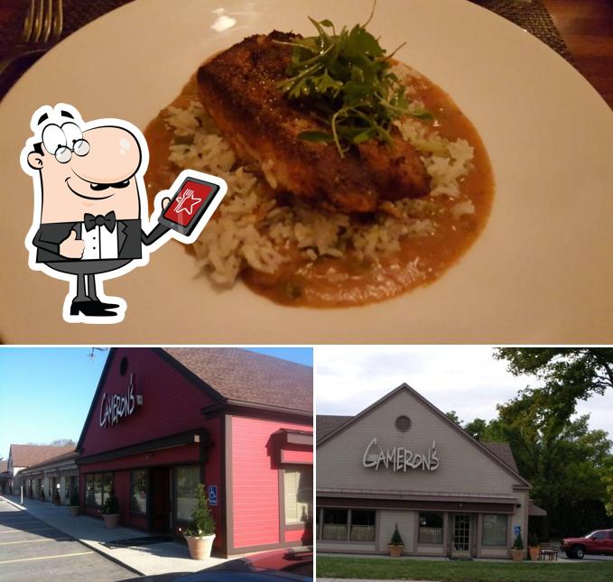 Among various things one can find exterior and food at Cameron's American Bistro