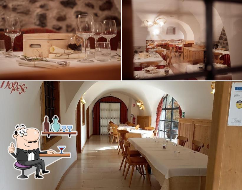 Questa è la immagine che mostra la interni e bevanda di Garnì Ristorante Pizzeria Casa Moresc