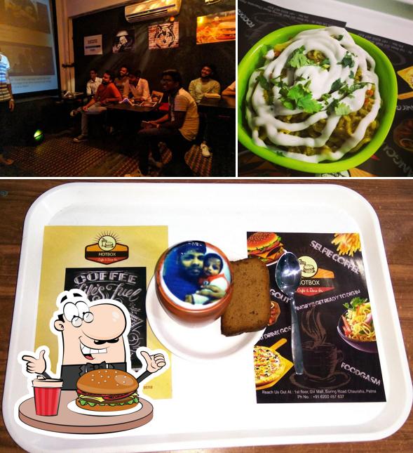 Get a burger at HOTBOX Cafe & Dine-in