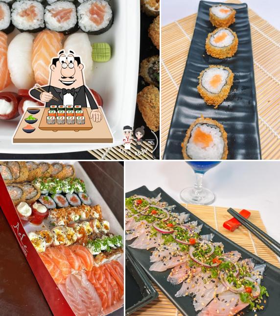 Escolha diferentes opções de sushi