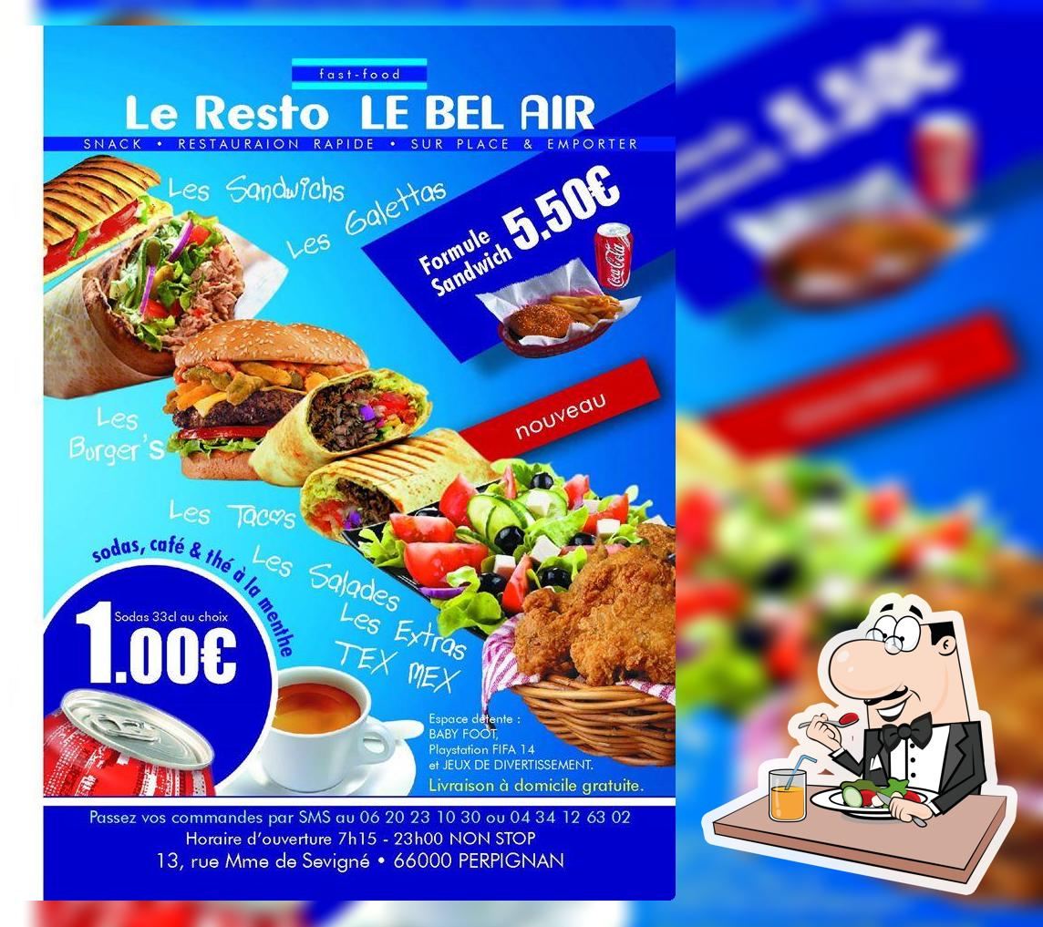 Resto snack le BEL AIR Perpignan, Perpinan - Menú del restaurante ...