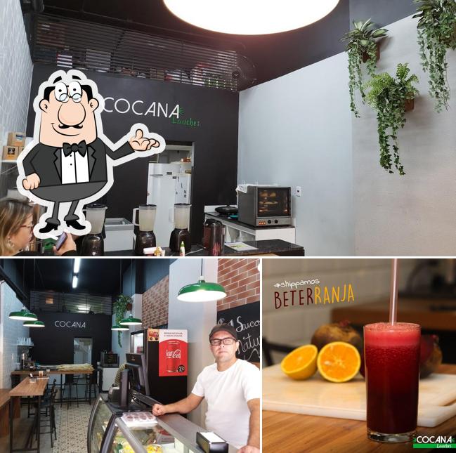 Esta é a imagem apresentando interior e bebida no Cocana Lanches