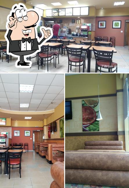 El interior de Subway