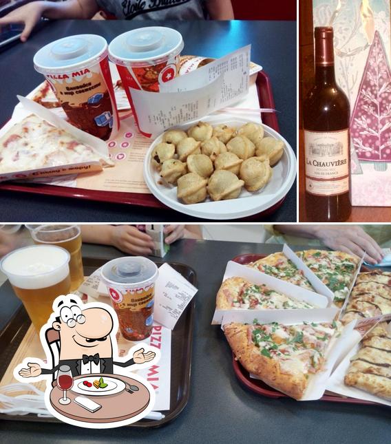 В Pizza Mia есть столики, алкоголь и многое другое