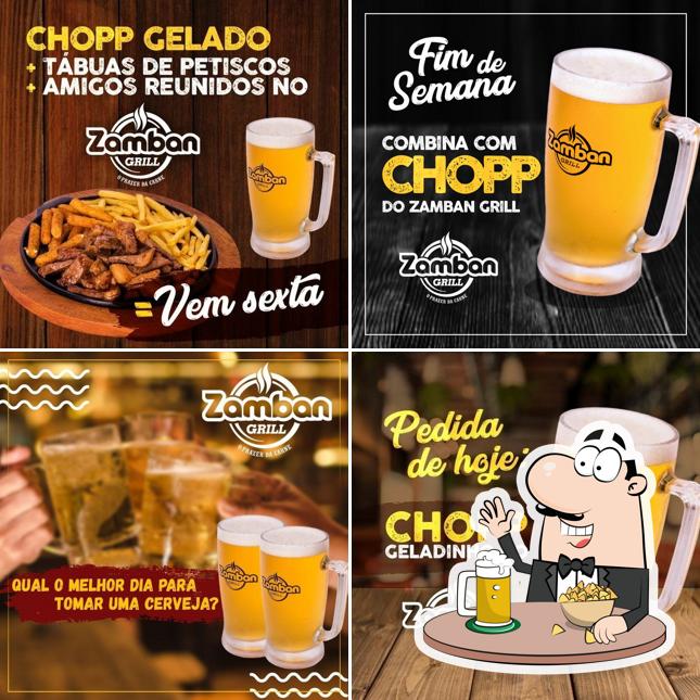 Zamban Grill serve uma gama de cervejas