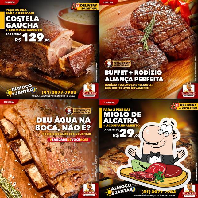 Experimente refeições de carne no Sal e Brasa Curitiba