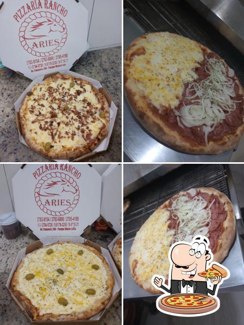 Consiga diferentes tipos de pizza