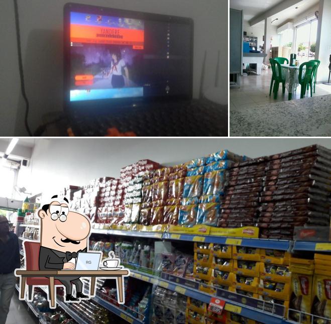 O interior do Supermercado Serra Bela