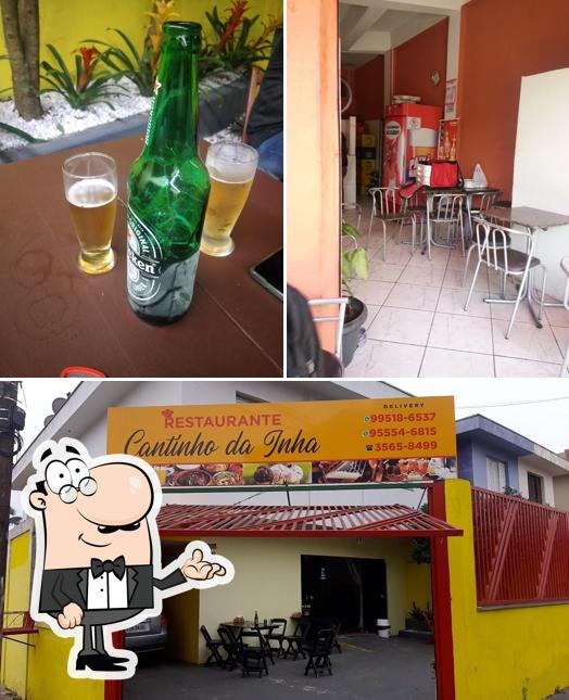 A imagem da interior e cerveja a Cantinho da Inha