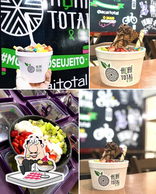 Açaí Total & cia serve uma escolha de sobremesas