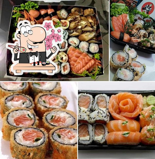 Prove diversas opções de sushi