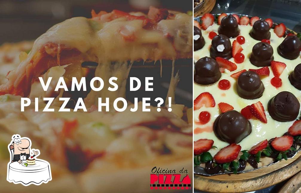 Pizzaria Oficina da Pizza oferece uma gama de sobremesas