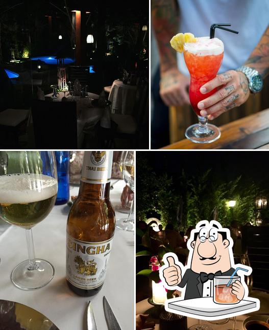 Напитки и барная стойка - все это можно увидеть на этом снимке из Thai Gardens