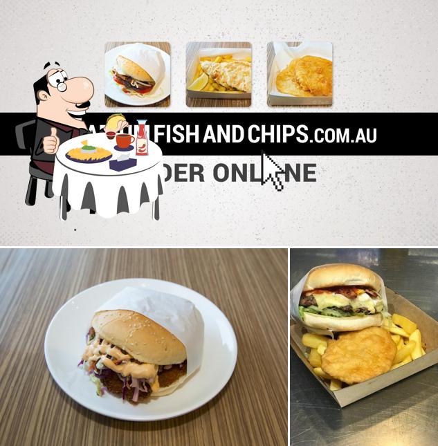 Try out a burger at The Stadium Fish & Chippery & All Day Cafe