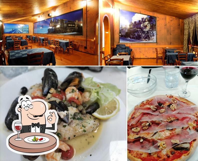 The image of food and interior at Ristorante Pizzeria "La Locomotiva"