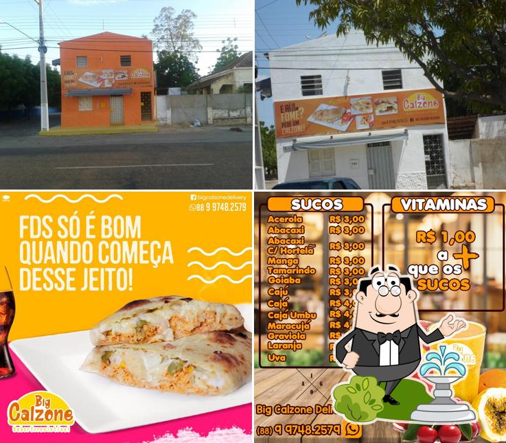 O Big Calzone Delivery se destaca pelo exterior e bebida