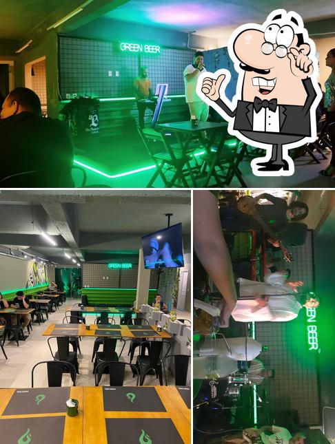 O interior do Green beer