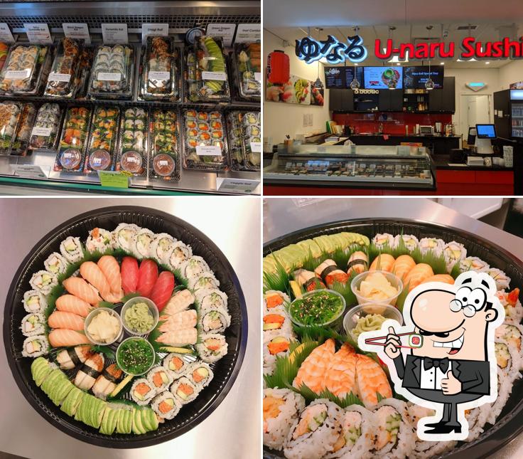 Sushi rolls are offered by U-naru Sushi