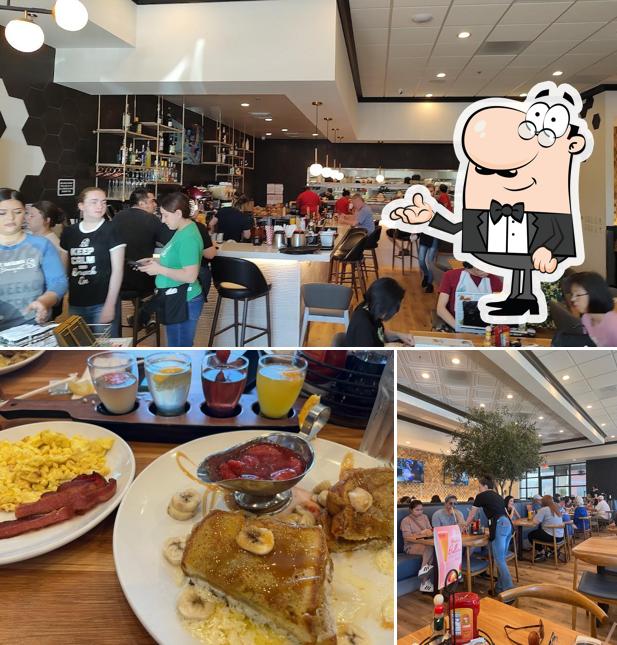 This is the image depicting interior and food at Broken Yolk Cafe