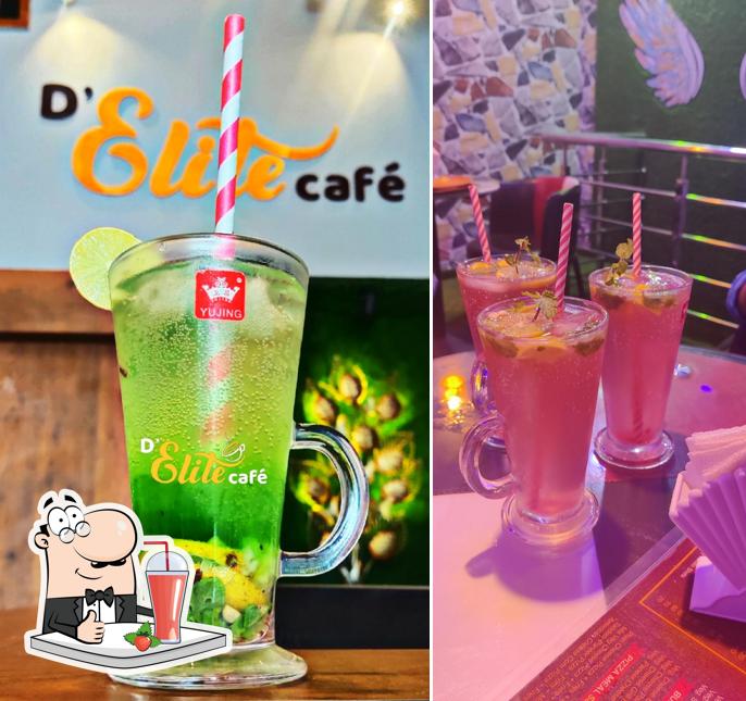 Enjoy a beverage at D'elite Cafe