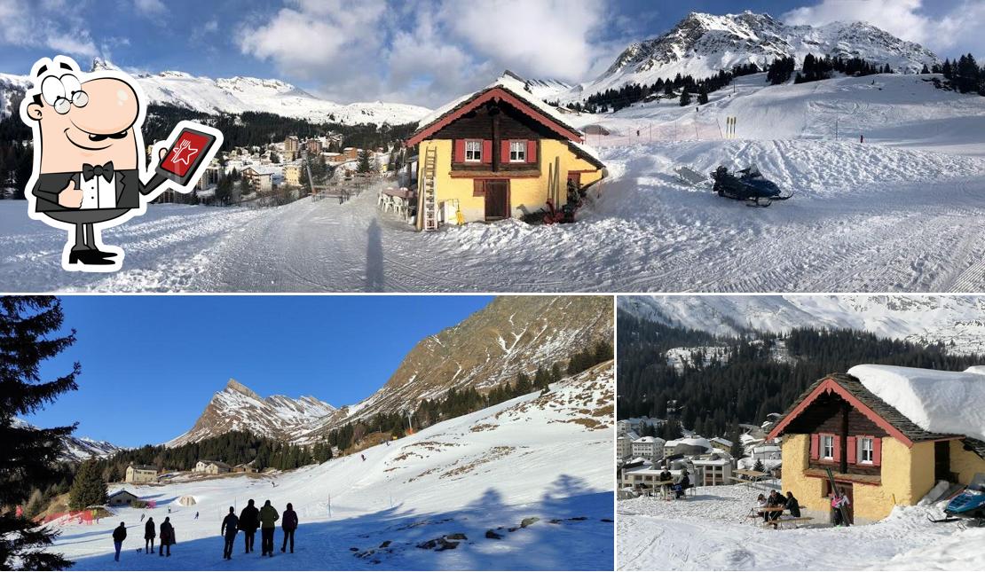 Goditi la vista dagli esterni di Hütte Pian Cales