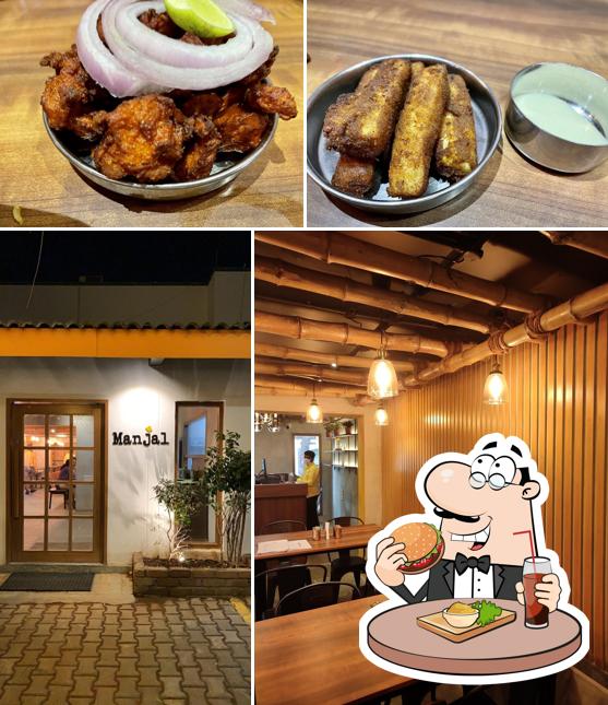 Get a burger at Manjal