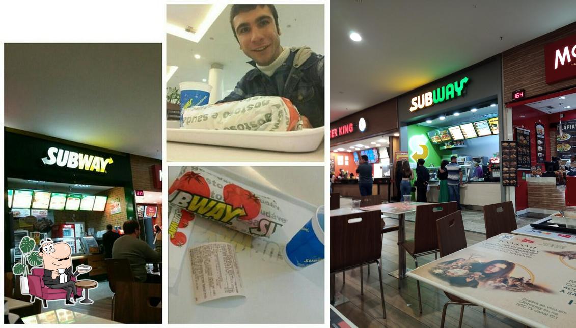 O interior do Subway